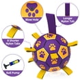 thumbnail image 3 of Balón de fútbol para perros QDAN duradero para razas pequeñas y medianas, 3 of 6