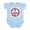Sky Blue, variant on CafePress - Peace Flowers Infant Bodysuit - Baby Light Bodysuit, Size Newborn - 24 Months