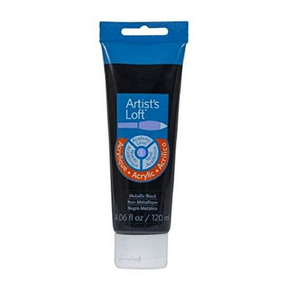 Artist's Loft Metallic Acrylic Paint, 4 oz. (Metallic Black)