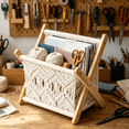 thumbnail image 5 of XIBUFE Boho Magazine Rack,Rope Woven Newspaper Rack,Magazine Baskets with Rope Fabric Design,Magazine Holder Storage, 5 of 7