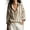 #160-Khaki, variant on Craaazy Womens Long Sleeve Button Down Shirts Loose Fit Striped Lapel Collared Casual Blouses for Everyday Wear, Office
