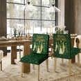 thumbnail image 4 of 6PCS Christmas Dining Green Chair Covers, Christmas Pine Tree Stars Stretch Removable Washable Slipcover Chair Protector for Dining Room Home Decor, 4 of 6