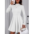 thumbnail image 3 of Vestido PRETTYGARDEN 2025 de Manga Larga con Volantes y Corte A Blanco XL, 3 of 8