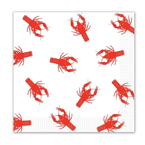 192 Pack Beistle Mardi Gras Crawfish Luncheon Napkins