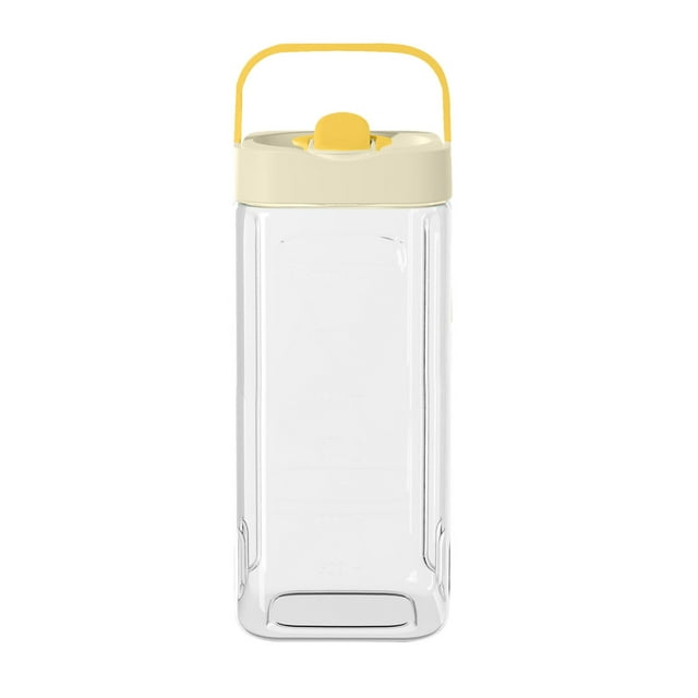 W-286 Yellow Large Capacity 2.5L Cold Water Kettle With Built In Faucet For Summer Beverages Juices Portable Leak Proof Construction For Home And Parties #UAOC5