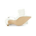 thumbnail image 5 of BLISSFUL STEP Women's Shoes Bow Tie Ankle Strap Stiletto Heel Pointy Toe Sandals White 7, 5 of 7