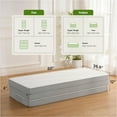 thumbnail image 3 of 4 inch Tri Folding Memory Foam Mattresses Topper with Removable & Washable Cover, Single, 3 of 9