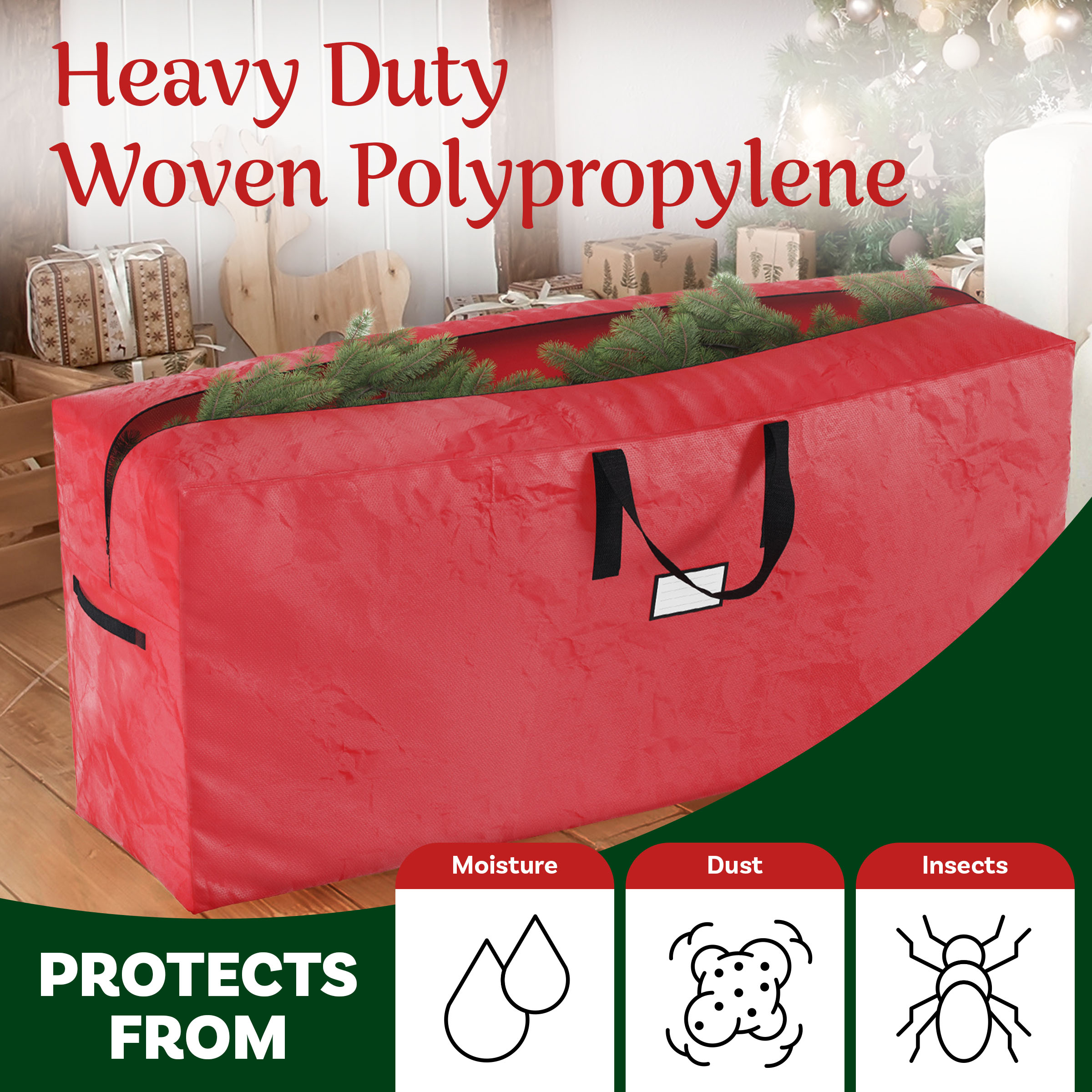 Elf Stor Premium Red Christmas Tree Storage Bag 9ft photo 4