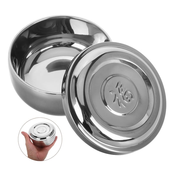 NIAIZEK Silver Stainless Steel Korean Style Soup Bowl with Lid Heat Resistant