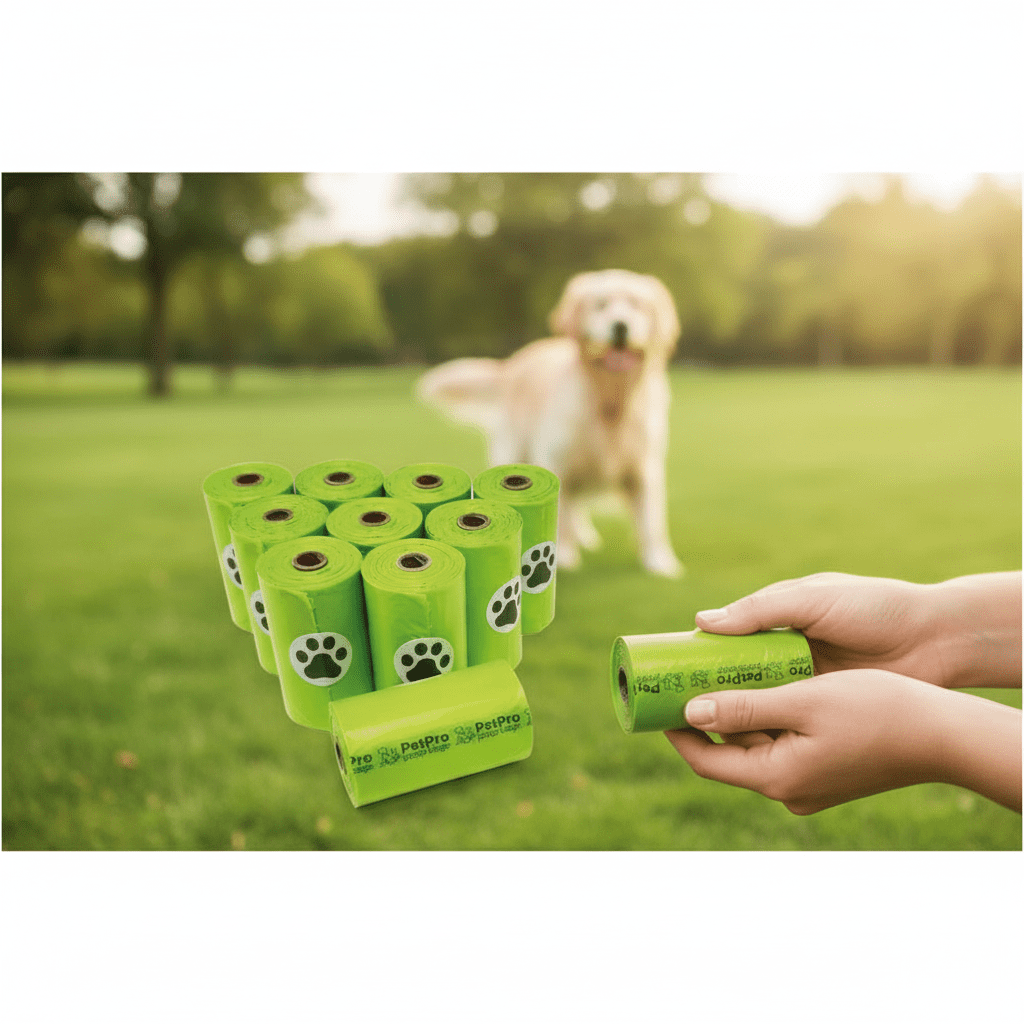 PetPro Poop Bags - Ultra Durable, Leak-Proof Dog Waste Bags & Cat Litter Bags, Extra Thick, Easy to Open, Value Pack Refill Rolls (200)