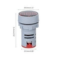 thumbnail image 4 of Digital Panel Light Voltmeter AC50-500V Round Voltmeter 22mm Electrical Indicator Light Display Lamp Voltmeter, 4 of 10