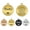 Gold, variant on Personalized Round Dog Tags, Free Engraving Custom Pet ID Tags, Dog Cat Puppy ID Name Collar Tag, Multiple Colors & Sizes