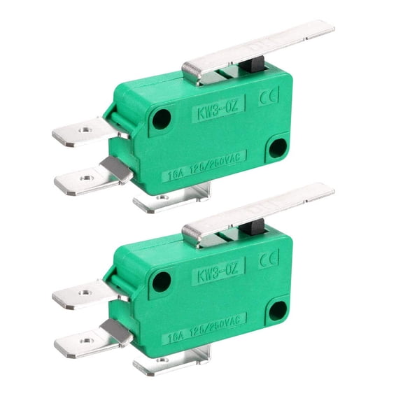 2-PCS KW3-OZ 16A 125/250VAC SPDT NO NC Hinge Lever Type Micro Limit Switches