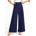 thumbnail image 7 of PRETTYGARDEN Womens Spring Wide Leg Palazzo Pants Trendy Loose Button High Waist Pleated Work Business Casual Trousers, 7 of 7