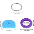 thumbnail image 7 of Fymlhomi 64 Pcs Silicone Key Caps Covers Tags Set, Multicolor Key Ring Combination with 10 Pieces Metal Key Rings, Rubber Key Identifier Label ID, Coding System to Identify Your Key, 7 of 7