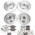 thumbnail image 3 of PowerStop Front and Rear Z26 Street Warrior Carbon-Fiber Ceramic Brake Pad and Drilled and Slotted Rotor Kit Fits: AUDI VOLKSWAGEN Select Models K2260-26, 3 of 9
