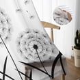 thumbnail image 5 of Sheer Curtains 108 Inches Long, Modern Elegant Pastoral Flowers Black Light Filtering Window Curtains for Living Room, Spring Floral Rod Pocket Voile Sheer Curtain Drapes, 52"W x 108"L, 2 Panels, 5 of 9
