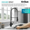 thumbnail image 5 of KRAUS Robinet de Cuisine à Poignée Unique Style Commercial Britt en Acier Inoxydable Noir Mat/noir Sans Taches, KPF-1691MBSFSB, 5 of 5