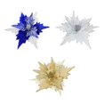 thumbnail image 4 of Flor de Navidad con Purpurina Auténtica Flor de Pascua con Clips para Bricolaje de Navidad Decoración de Fiesta en Casa ANGGREK  Otros, 4 of 7