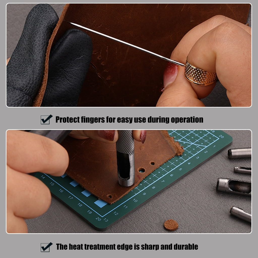 Geemin Round Hollow Punch Set Hole Punching Tool Hollow Punch Set for Fabric