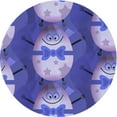 thumbnail image 1 of Ahgly Company Machine Washable Indoor Round Transitional Purple Mimosa Purple Area Rugs, 5' Round, 1 of 7