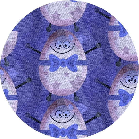 Ahgly Company Machine Washable Indoor Round Transitional Purple Mimosa Purple Area Rugs, 5' Round