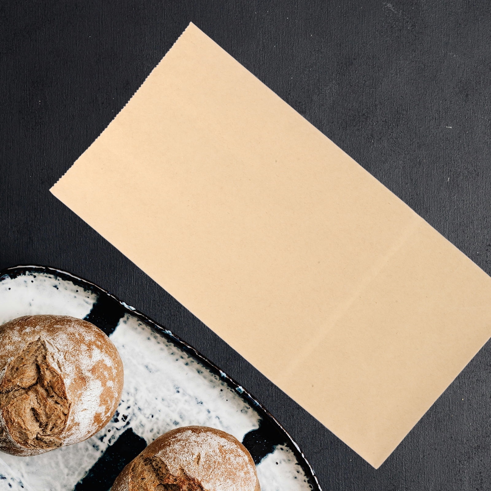 POPETPOP Tear-Resistant Brown Paper Bags for Fresh Baked Goods 100Pcs