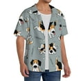 thumbnail image 2 of PAYOHTO Funny Beagle Active Dog Mens Hawaiian Casual Short-sleeved Shirt Tropical Summer Beach Button Down Shirts, 2 of 7