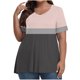 thumbnail image 1 of Camiseta de Manga Corta de Cuello en V Sólido Casual, Camisetas de Manga Corta para las Mujeres, 1 of 4