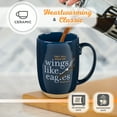 thumbnail image 3 of Christian Art Gifts Coffee Mug Soar on Wings Like Eagles Isaiah 40:31 Scripture, 15 oz, Navy Blue, 3 of 6