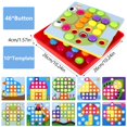 thumbnail image 2 of DIY Button Art Toy for 3+ Years Old Kids Educative Button Pegboard Interactive Mushrooms Nails Board Creativity Development DIY Pegboard Puzzles Set for Christmas Gift, 2 of 5