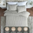 thumbnail image 3 of Superior Manali 3-Piece Cotton Woven Comforter Set, King, Grey, 3 of 8