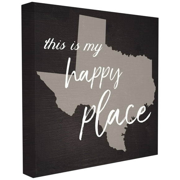 La Collection Stupell Home D Cor This Is My Happy Place Texas Toile Tendue Art Mural 17 X 17