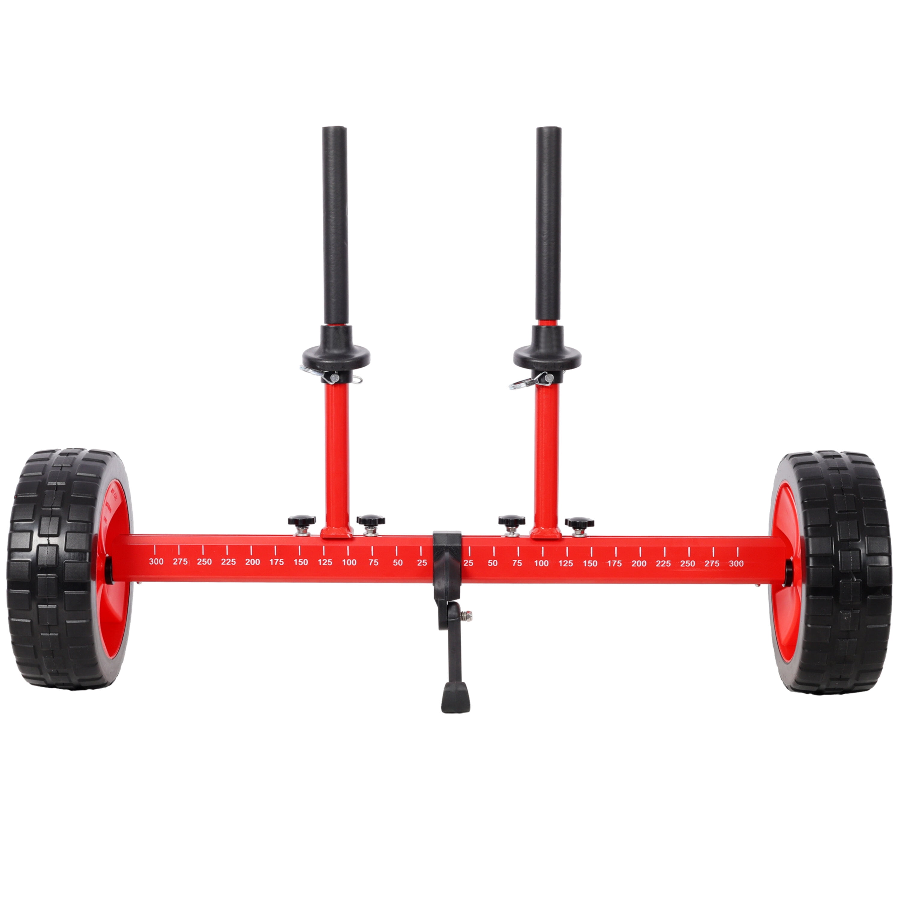 Sit On Top Kayak Cart, Heavy-Duty Plug-in Kayak Cart Dolly with 10 Inch Airless Wheels,Width Adjustable,Red,