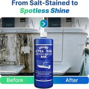Woody Wax Ultra Pine Boat Soap, Concentrated Gel Formula, Wash ‘n’ Wax Saltwater Remover & Marine Cleaner, Safe for Waxed Non-Skid Decks, 34 Oz.