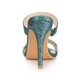 thumbnail image 2 of BLISSFUL STEP Women's Glitter Rhines Stiletto Heel Sandals Green 10, 2 of 8