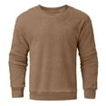 thumbnail image 5 of Horkkom Mens Crewneck Sweatshirts Long Sleeve Fleece Sweatshirt Fuzzy Loose Pullover Sweatshirts XL, Gifts for Men, 5 of 5