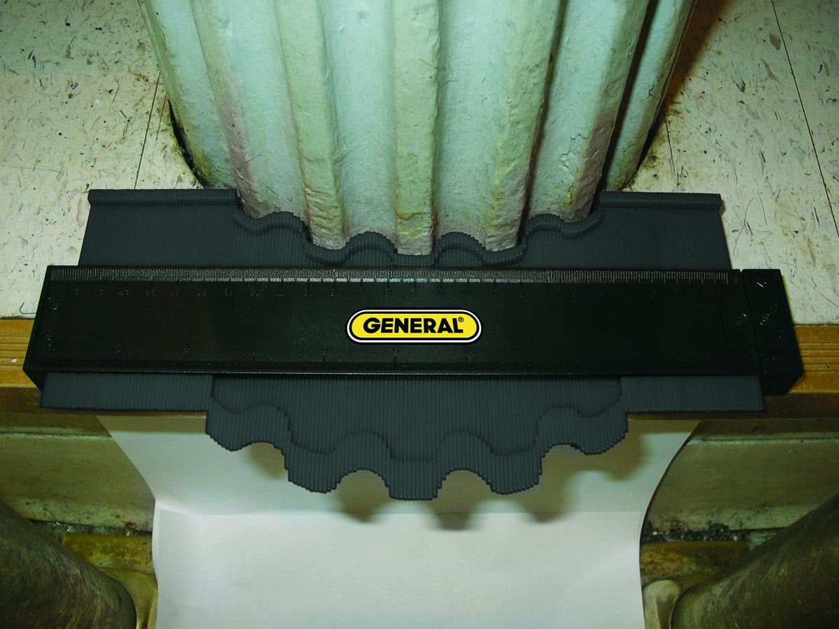 forma Duplicadora General Tools 833 calibre contorno de plástico calibrador de perfil 10-Inc 