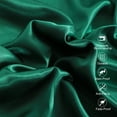 thumbnail image 5 of Flxxie 3 Pieces Twin Silky Satin Sheet Set for Hair and Skin, Includes Flat Sheet, Deep Pocket Fitted Sheet and Pillowcases, Dark Green, 5 of 6