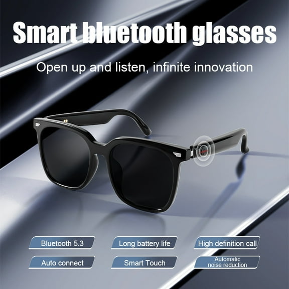 Smart glasses GS01 Bluetooth glasses, suitable for driving, cycling, hiking, and fishing, with UV protection and polarized light for comfortable wearing.,dark gray,1PCS