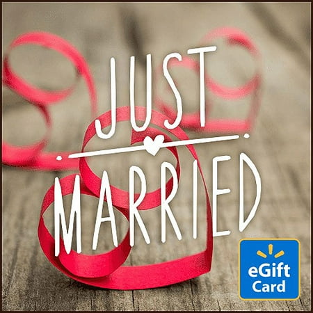 Just Married Walmart eGift Card (Best Gift Certificates For Couples)