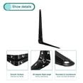 thumbnail image 4 of Uxcell Metal L Brackets Iron Floating Shelf Brackets Wall Angle Bracket Corner Brace 4 Set Black 10 x 8 inch, 4 of 7