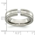 thumbnail image 7 of Edward Mirell Titanium .10ct Diamond Brushed & Polished 6mm Band, 7 of 7