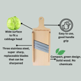 thumbnail image 4 of Cabbage Shredder & Slicer for Finely Cut Sauerkraut and Coleslaw. Compact Size. Super Fast Shredding, Slicing., 4 of 6
