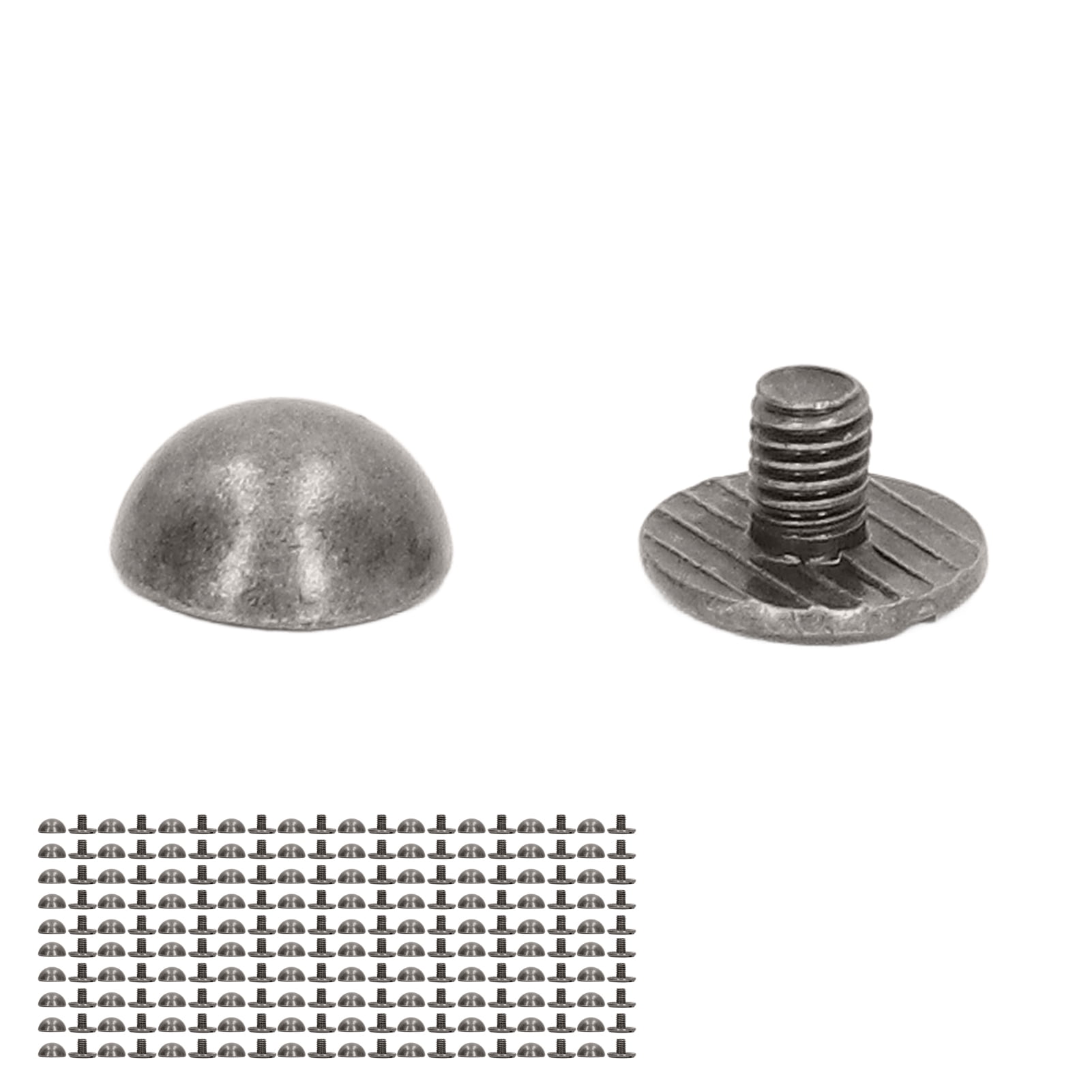 Leather Rivets Kit, Mushroom Rivets 8mm 100 Sets Mushroom Shape