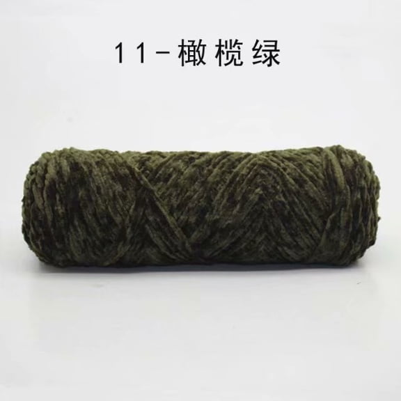 Namzi Soft Yarn for Crocheting, 1 roll military green Chenille Yarn - High-Quality Crochet Yarn, Ultra-Soft & Easy to Work with, Ideal for Beginners & Enthusiasts,