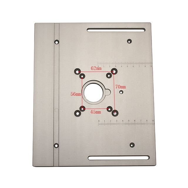 Aluminum Router Table Insert Plate W/Miter Gauge For Woodworking Benches Table Saw Multifunctional Trimmer Engraving Machine ,Woodworking Protractor