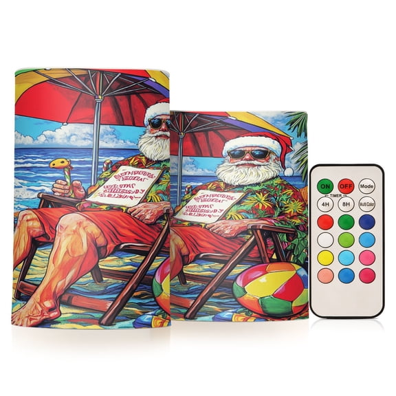 BZSMCE Flameless Candles LED Lights Christmas at Beach Creativity Battery Candles