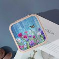 thumbnail image 4 of Shiartex Flowers Butterflies Wooden Fence Jewelry Box Organizer for Necklace Ring Earring, Friendship Day Gifts, Christmas Gifts, Portable and Compact, High Quality PU Leather, Travel Friendly Pink, 4 of 5