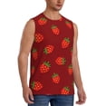 thumbnail image 2 of Kdxio Strawberry for Men's Muscle T-shirt,Sleeveless for Workout Running Athletic Gym Lounge Casual, 2 of 7